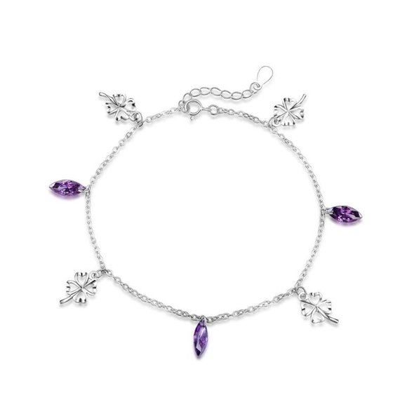 Jewelry - Amethyst Sterling Silver Bracelet/Anklet